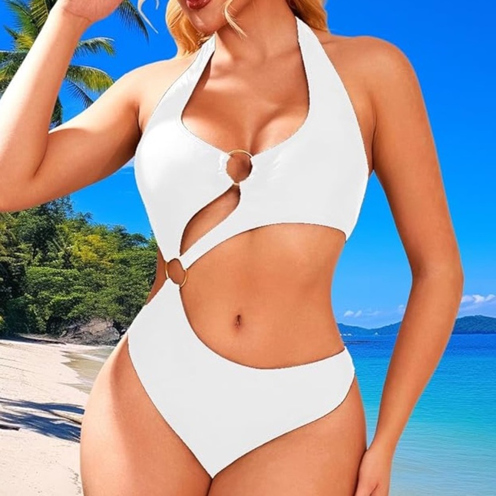 Cutout Ring One Piece swim - Picture 1 of 5